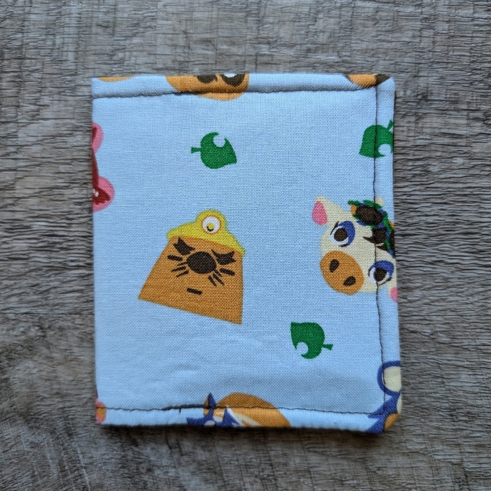 Handmade Animal Crossing Cotton Fabric Trifold Wallet